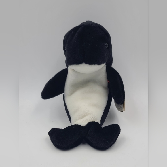 Ty Beanie Babies Waves the Orca Whale (1) 4/4, (3) 5/5 Gen Tags MWMT - Picture 1 of 4